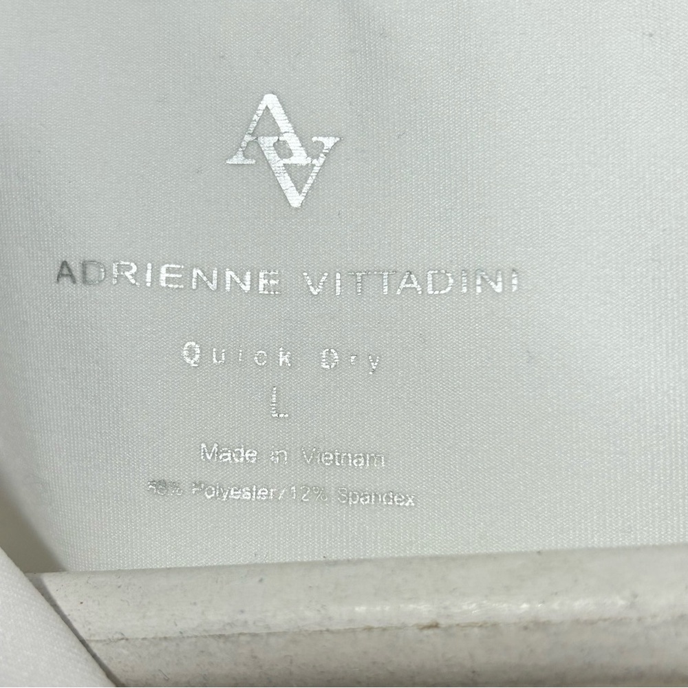 Adrienne Vittadini White with‎ Black Trim Polo Tank Top Sleeveless Large - Picture 5 of 7
